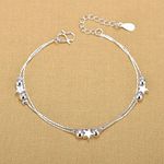 Fashion, accesorii si bijuterii - Femei - Bijuterii femei - Bratari femei - Bratara farmec stea, cu lantisor dublu rasucit, chapat cu argint 925 - Infinity.ro