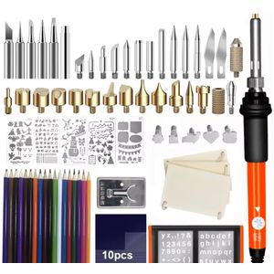 Aparat pentru pirogravat portocaliu, 69 de piese