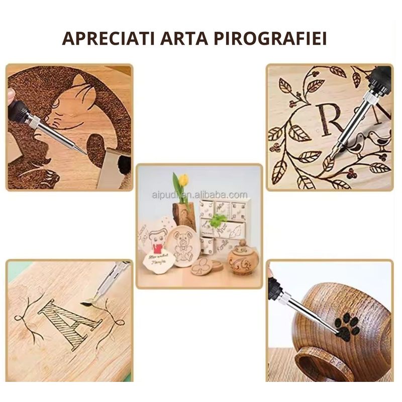 Casa si Gradina - Constructii - Scule electrice si accesorii - Scule multifunctionale si accesorii - Aparat pentru pirogravat portocaliu, 69 de piese - Infinity.ro