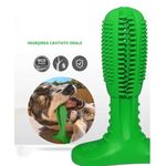 Petshop - Ingrijire si Igiena - Produse uz intern - Igiena dentara animale - Perie de dinti de cauciuc ecologic, 15 cm, pentru caini, multifunctionala pentru curatarea dintiilor - Infinity.ro