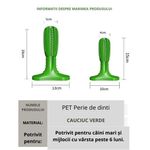 Petshop - Ingrijire si Igiena - Produse uz intern - Igiena dentara animale - Perie de cauciuc ecologic, 18 cm, pentru caini, in forma de cactus, jucarie multifunctionala pentru curatarea dintilor - Infinity.ro