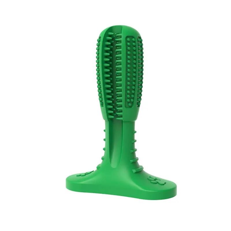 Petshop - Ingrijire si Igiena - Produse uz intern - Igiena dentara animale - Perie de cauciuc ecologic, 18 cm, pentru caini, in forma de cactus, jucarie multifunctionala pentru curatarea dintilor - Infinity.ro