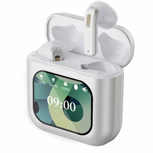 Casti Wireless In Ear, Danesso®, Bluetooth, Ecran Touch Screen Inteligent, Control Aplicatii, Afisare Notificari, Alb