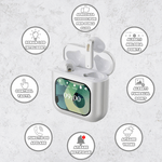TV, Audio-Video si Foto - Portabile audio - Casti audio - Casti Wireless In Ear, Danesso®, Bluetooth, Ecran Touch Screen Inteligent, Control Aplicatii, Afisare Notificari, Alb - Infinity.ro
