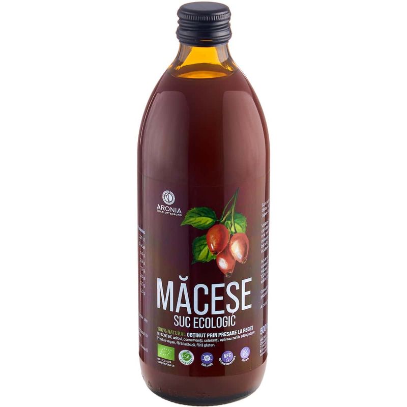 Market - Bauturi - Bauturi non-alcoolice - Bauturi necarbogazoase - Suc de macese 100% natural si ecologic, 500 ml - Infinity.ro