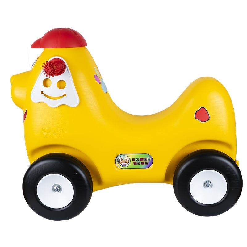 Jucarii, Copii si Bebe - Jucarii si jocuri - Jucarii de exterior - Balansoare copii - Catel balansoar 2 in 1 cu platforma detasabila pentru balansare, plastic/metal, pentru fete si baieti, galben - Infinity.ro