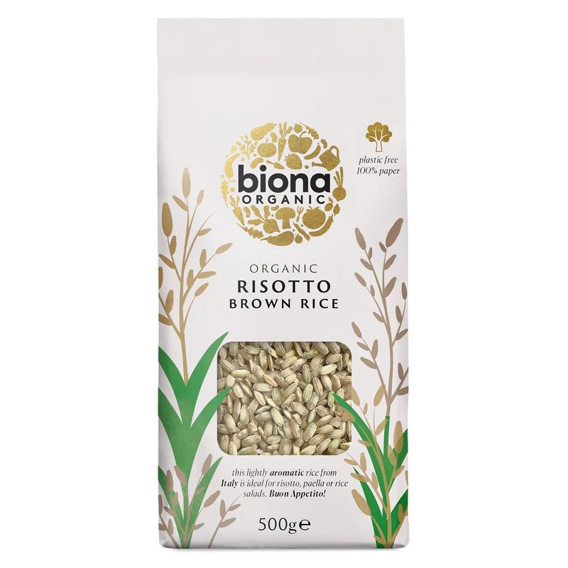 Market - Bacanie - Alimente de baza - Alte alimente si ingrediente - Risotto orez brun, bio, 500g, Biona - Infinity.ro