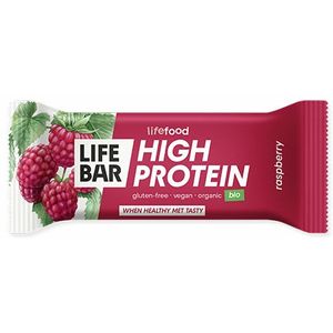 Lifebar baton proteic cu zmeura, bio, 40g, Lifefood