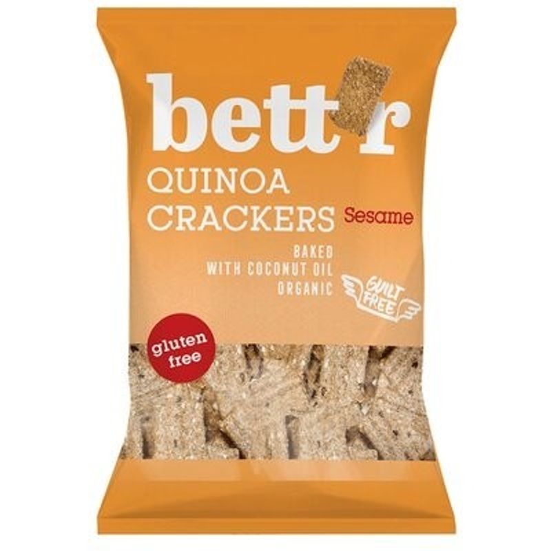 Market - Bacanie - Chipsuri si snacksuri - Saratele si crakers - Crackers cu quinoa si susan fara gluten eco 100g Bettr - Infinity.ro