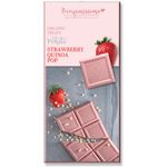 Market - Bacanie - Dulciuri - Ciocolata - Ciocolata alba cu capsuni si quinoa bio, 70g, Benjamissimo - Infinity.ro