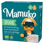 Jucarii, Copii si Bebe - Hrana si alaptare - Cereale bebelusi - Porridge din 3 cereale cu fulgi de ovaz, hrisca si orz bio, 12+ luni, 200g Mamuko - Infinity.ro