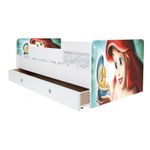 Casa si Gradina - Mobilier - Mobilier copii - Patuturi copii - Pat Kiddy pentru copii Ariel, 140x70 cm, cu sertar, alb/multicolor, saltea inclusa - Infinity.ro