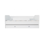 Casa si Gradina - Mobilier - Mobilier copii - Patuturi copii - Pat Kiddy pentru copii Ariel, 140x70 cm, cu sertar, alb/multicolor, saltea inclusa - Infinity.ro