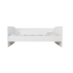 Casa si Gradina - Mobilier - Mobilier copii - Patuturi copii - Pat Kiddy pentru copii Ariel, 140x70 cm, cu sertar, alb/multicolor, saltea inclusa - Infinity.ro