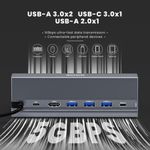 PC, gaming si accesorii - Gaming - Accesorii gaming - Accesorii console gaming - Docking Station EOKEX pentru Steam Deck, 7in1 Plug and Play, 4K@60Hz HDMI 2.0, 100W Power Delivery, Aluminiu - Infinity.ro