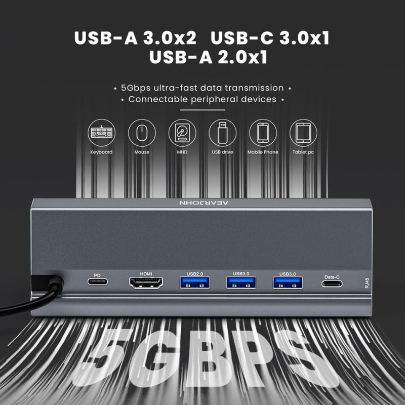 PC, gaming si accesorii - Gaming - Accesorii gaming - Accesorii console gaming - Docking Station EOKEX pentru Steam Deck, 7in1 Plug and Play, 4K@60Hz HDMI 2.0, 100W Power Delivery, Aluminiu - Infinity.ro