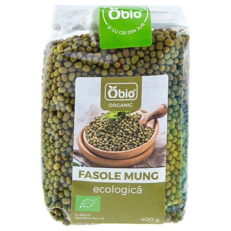 Market - Bacanie - Alimente de baza - Alte alimente si ingrediente - Fasole mung bio 400g Obio - Infinity.ro