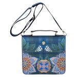 Fashion, accesorii si bijuterii - Femei - Accesorii femei - Genti si rucsacuri femei - Geanta Frances crossbody, Dark Blue, 25x9x21,5 cm, colectia Flores Felices - Infinity.ro