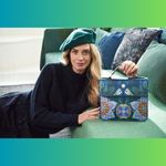 Fashion, accesorii si bijuterii - Femei - Accesorii femei - Genti si rucsacuri femei - Geanta Frances crossbody, Dark Blue, 25x9x21,5 cm, colectia Flores Felices - Infinity.ro