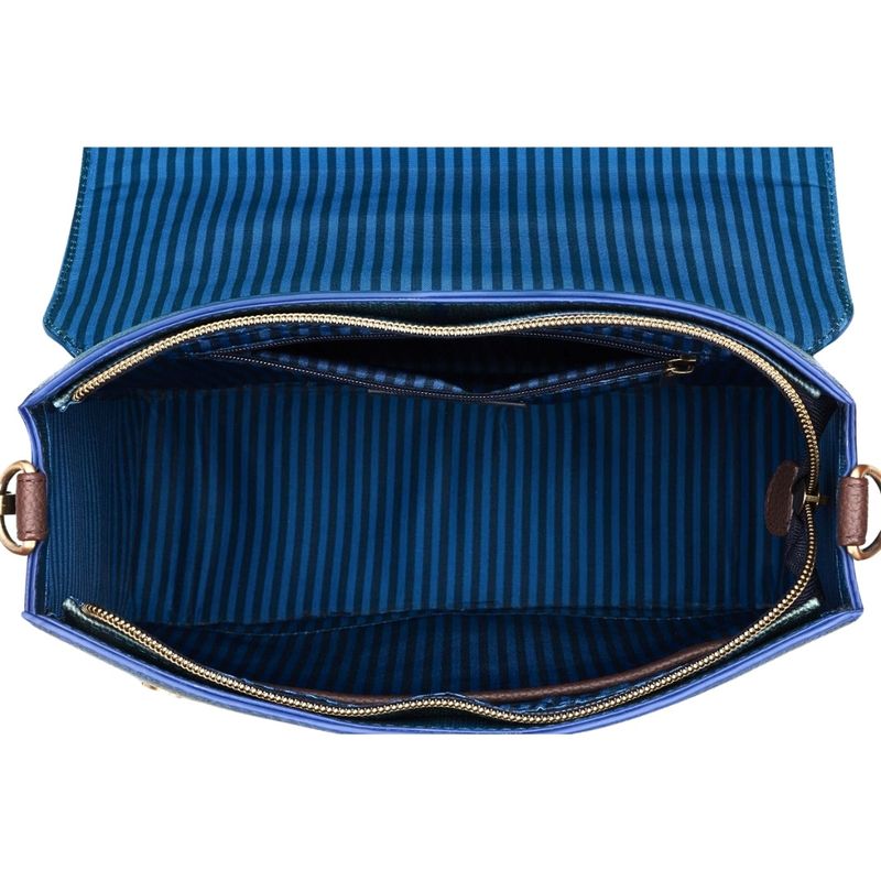 Fashion, accesorii si bijuterii - Femei - Accesorii femei - Genti si rucsacuri femei - Geanta Frances crossbody, Dark Blue, 25x9x21,5 cm, colectia Flores Felices - Infinity.ro