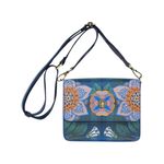 Fashion, accesorii si bijuterii - Femei - Accesorii femei - Genti si rucsacuri femei - Geanta Fenna crossbody, Dark Blue, 19x6x16 cm, colectia Flores Felices - Infinity.ro