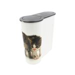 Petshop - Accesorii petshop - Castroane si adapatori - Cutie pentru depozitarea hranei animalelor, 4 litri - Model pisici - Infinity.ro