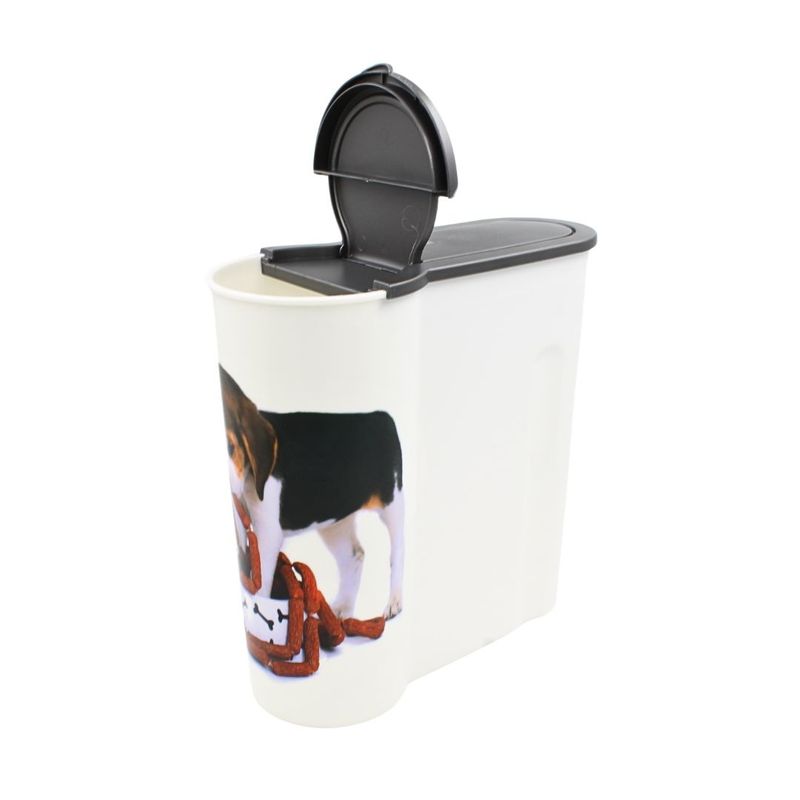 Petshop - Accesorii petshop - Castroane si adapatori - Cutie pentru depozitarea hranei animalelor, 4 litri - Model Beagle - Infinity.ro