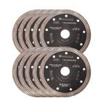 Casa si Gradina - Constructii - Scule electrice si accesorii - Accesorii polizare si slefuire - Disc diamantat turbo subtire, ceramica, taiere umeda si uscata, set 10 buc, 125 mm/22.23 mm, Richmann Exclusive - Infinity.ro