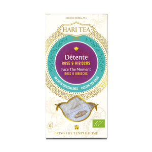 Ceai premium Hari Tea - Face the Moment - trandafiri si hibiscus bio 10dz