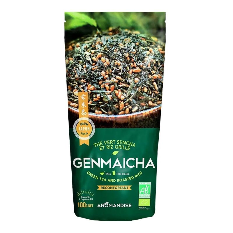 Market - Cafea si ceaiuri - Ceaiuri - Ceai verde cu orez Genmaicha vrac, bio, 100g, Aromandise - Infinity.ro