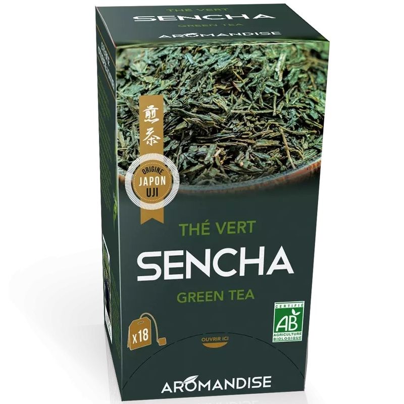 Market - Cafea si ceaiuri - Ceaiuri - Ceai verde Sencha bio 18 pliculete x 2g, Aromandise - Infinity.ro