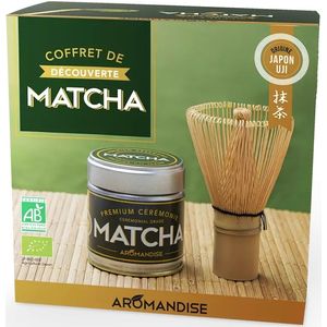 Set pentru ceai ceremonial matcha bio, 30g, Aromandise