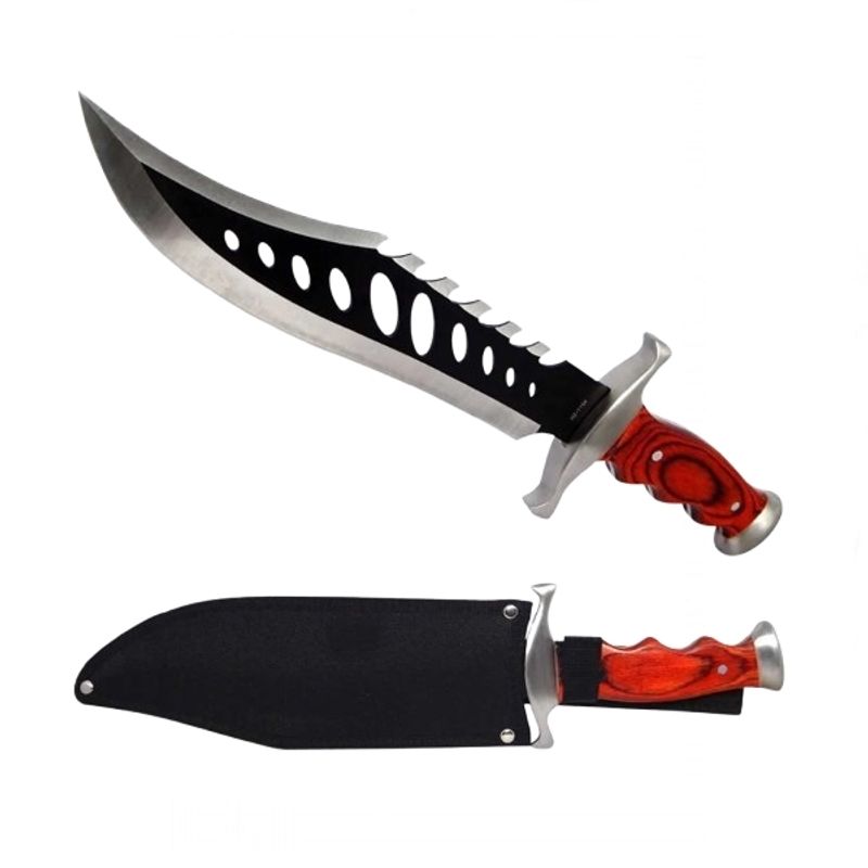 Sport si Outdoor - Camping - Cutite, bricege si accesorii - Cutite si bricege - Pachet doua cutite de vanatoare, Bowie, otel inoxidabil, 38 cm, teaca inclusa - Infinity.ro