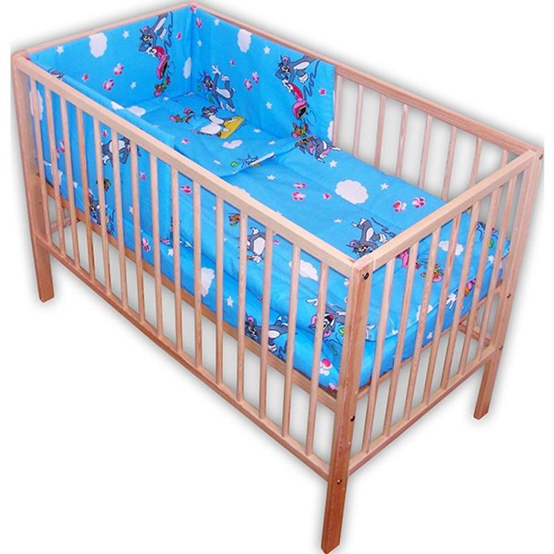 Casa si Gradina - Textile si covoare - Lenjerii de pat - Lenjerii copii - Lenjerie patut Hubners Pisica si Soricel 4 piese albastru - Infinity.ro