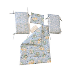 Casa si Gradina - Textile si covoare - Lenjerii de pat - Lenjerii copii - Lenjerie MyKids Baby Teddy Albastru 4+1 Piese 120x60 cm - Infinity.ro