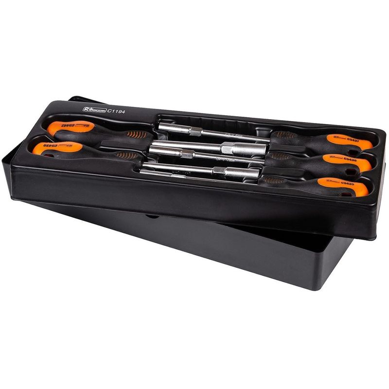 Casa si Gradina - Constructii - Scule de mana si unelte - Surubelnite - Set surubelnite cu cap tubular, sertar TIP A (385x150 mm) pentru dulap mobil, 6-13 mm, 5 buc, RICHMANN - Infinity.ro