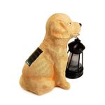 Casa si Gradina - Gradina si terasa - Decoratiuni exterior - Ornamente gradina - Decoratiune gradina, polirasina, lampa solara, catel cu felinar, 14x24x25 cm - Infinity.ro