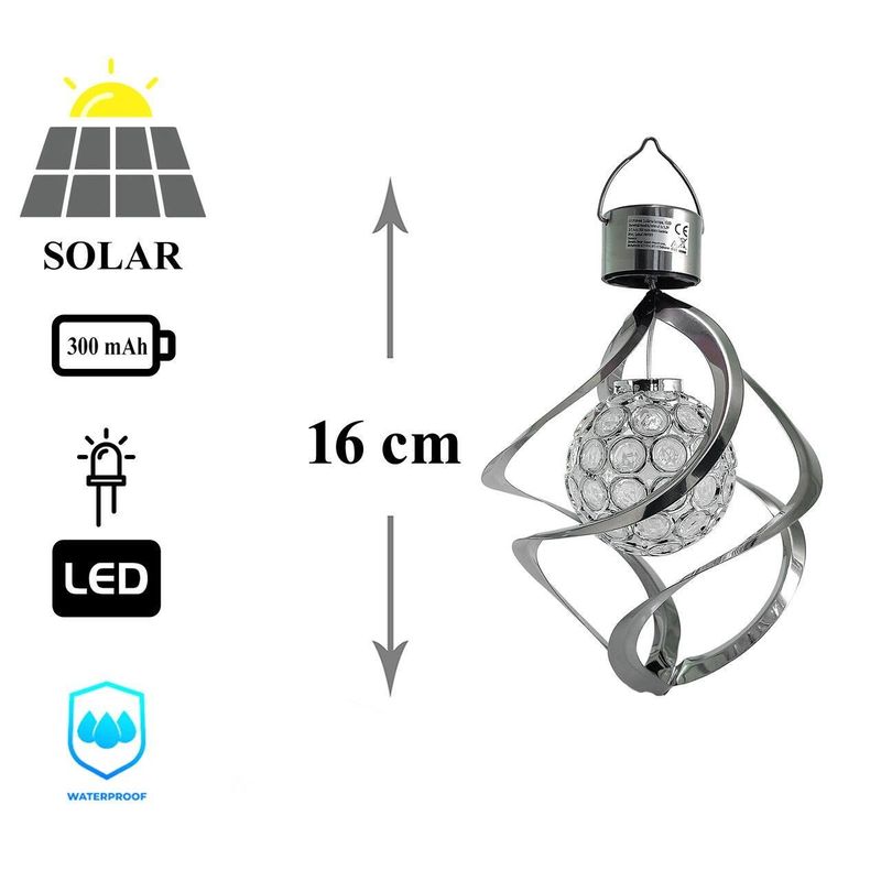 Casa si Gradina - Corpuri si surse de iluminat - Iluminat exterior - Lampi solare - Lampa solara pentru gradina, 1 LED multicolor, 16 cm, Acamar - Infinity.ro
