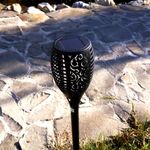 Casa si Gradina - Corpuri si surse de iluminat - Iluminat exterior - Lampi solare - Lampa solara pentru gradina, tip faclie, 12 LED, 10x88 cm - Infinity.ro