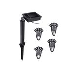 Casa si Gradina - Corpuri si surse de iluminat - Iluminat exterior - Lampi solare - Lampa solara pentru gradina, Verk Group, model urme animal, AA, 1.2 V, set 4 buc, 9x12 cm - Infinity.ro