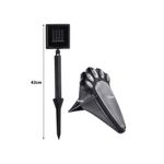Casa si Gradina - Corpuri si surse de iluminat - Iluminat exterior - Lampi solare - Lampa solara pentru gradina, Verk Group, model urme animal, AA, 1.2 V, set 4 buc, 9x12 cm - Infinity.ro