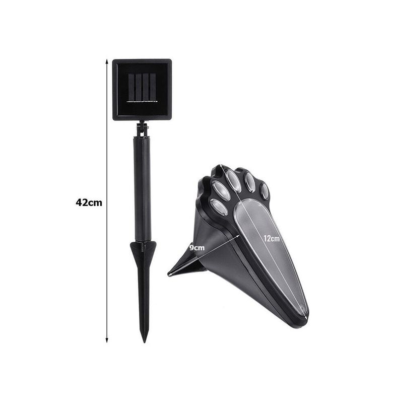 Casa si Gradina - Corpuri si surse de iluminat - Iluminat exterior - Lampi solare - Lampa solara pentru gradina, Verk Group, model urme animal, AA, 1.2 V, set 4 buc, 9x12 cm - Infinity.ro