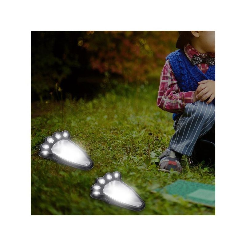 Casa si Gradina - Corpuri si surse de iluminat - Iluminat exterior - Lampi solare - Lampa solara pentru gradina, Verk Group, model urme animal, AA, 1.2 V, set 4 buc, 9x12 cm - Infinity.ro