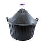 Casa si Gradina - Bucatarie si vesela - Organizare si depozitare bucatarie - Butoaie - Damigeana mare, 15 Litri din sticla, cos din plastic - Infinity.ro