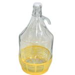 Casa si Gradina - Bucatarie si vesela - Organizare si depozitare bucatarie - Butoaie - Damigeana 5 Litri din sticla, cos din plastic, dop cu sarma si inchidere ermetica - Infinity.ro