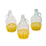 Casa si Gradina - Bucatarie si vesela - Organizare si depozitare bucatarie - Butoaie - Damigeana 5 Litri din sticla, cos din plastic, dop cu sarma si inchidere ermetica - Infinity.ro