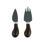 Casa si Gradina - Bucatarie si vesela - Vesela si tacamuri - Cutite si seturi de cutite - Set cutit si furculita pentru branzeturi, H&H, Inox& Lemn - Infinity.ro