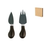 Casa si Gradina - Bucatarie si vesela - Vesela si tacamuri - Cutite si seturi de cutite - Set cutit si furculita pentru branzeturi, H&H, Inox& Lemn - Infinity.ro