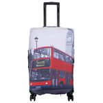 Sport si Outdoor - Articole de voiaj - Trolere - Husa pentru troler  marimea M, 24", model London, culoare Alb MOAWAVE™ - Infinity.ro