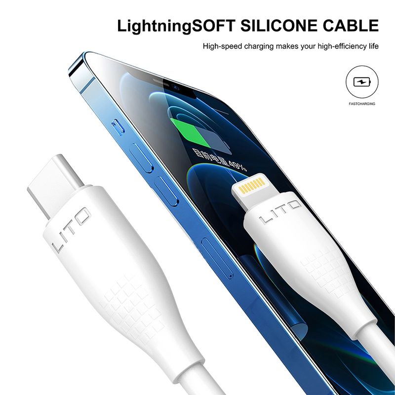 Laptop, Telefoane si Tablete - Telefoane mobile si accesorii - Accesorii Telefoane - Cabluri si adaptoare telefoane - Cablu de Date cu Mufe USB, Micro-USB 60W, 1m - Lito (LD03) - Alb - Infinity.ro